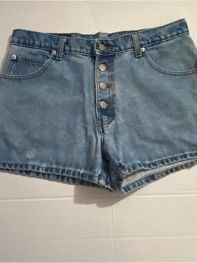 Vintage Jordache Button Fly High Waist Mom Shorts Y2k 90's Light Denim 13/14